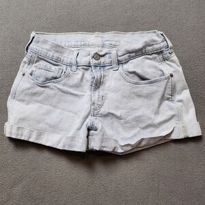 Old Navy Denim Boyfriend Jean Shorts Light Wash Distressed Destroyed Summer